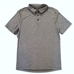 Lululemon Evolution Short-Sleeve Polo Shirt Gray Men's Medium Golf Performance